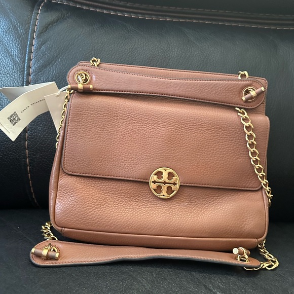 TORY BURCH CHELSEA FLAP SHOULDER BAG KOBICHA *please read** - Picture 2 of 16
